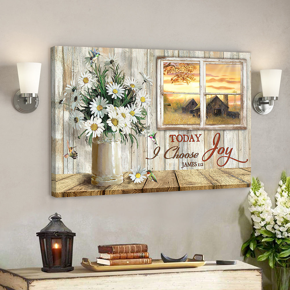 Today I Choose Joy 31 – Bible Verse Canvas Wall Art – Scripture Canvas