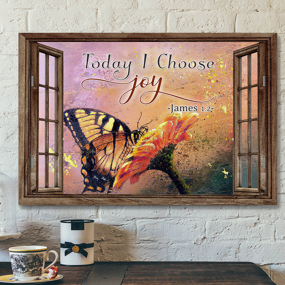 Today I Choose Joy 33 – Bible Verse Canvas Wall Art – Scripture Canvas