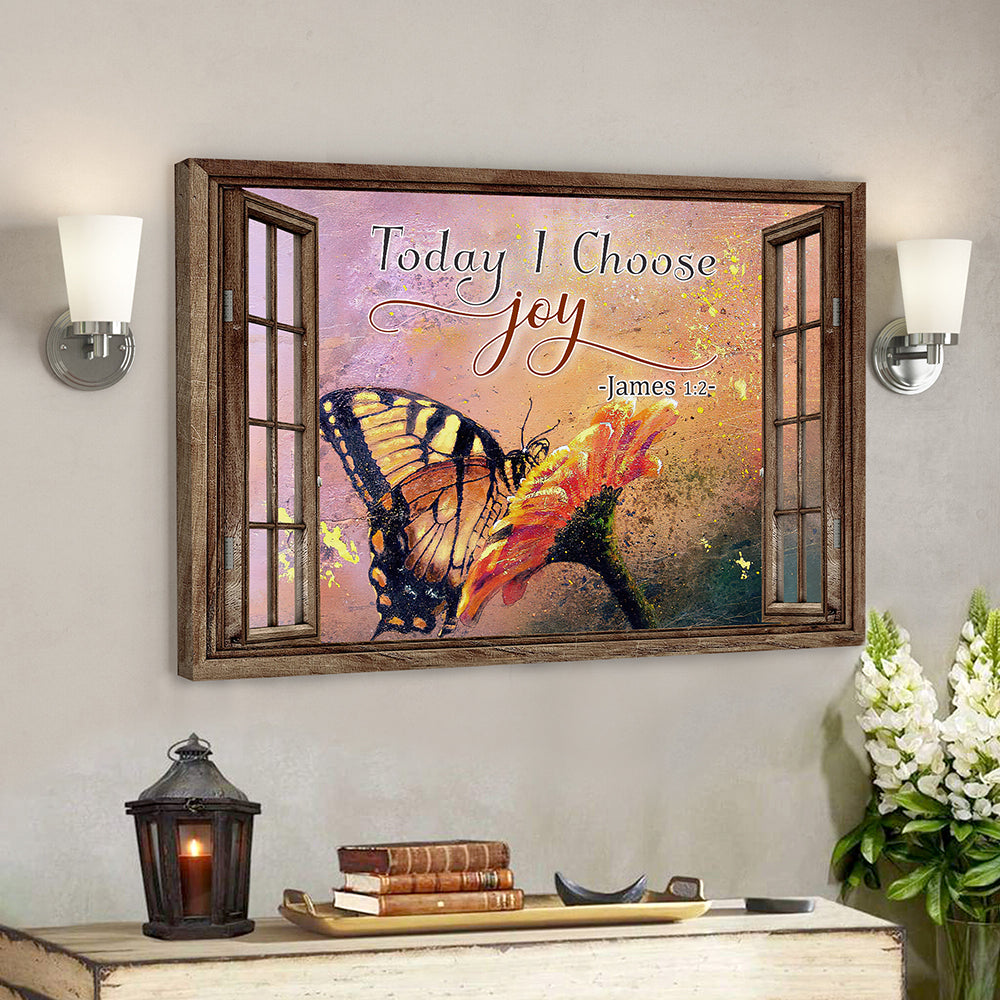 Today I Choose Joy 33 – Bible Verse Canvas Wall Art – Scripture Canvas