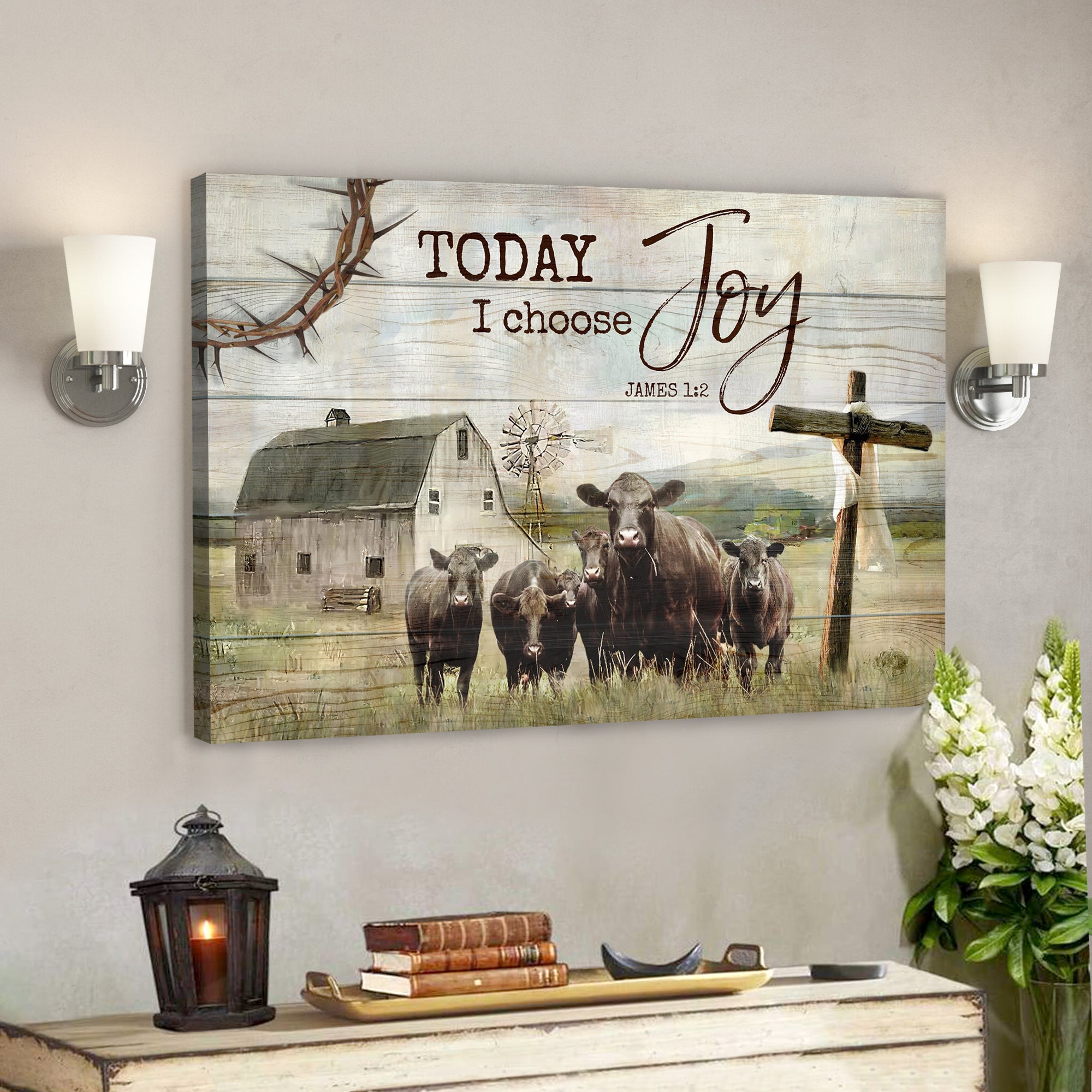 Today I Choose Joy – I Still Believe In Amazing Grace – Bible Verse Canvas – Scripture Canvas Wall Art