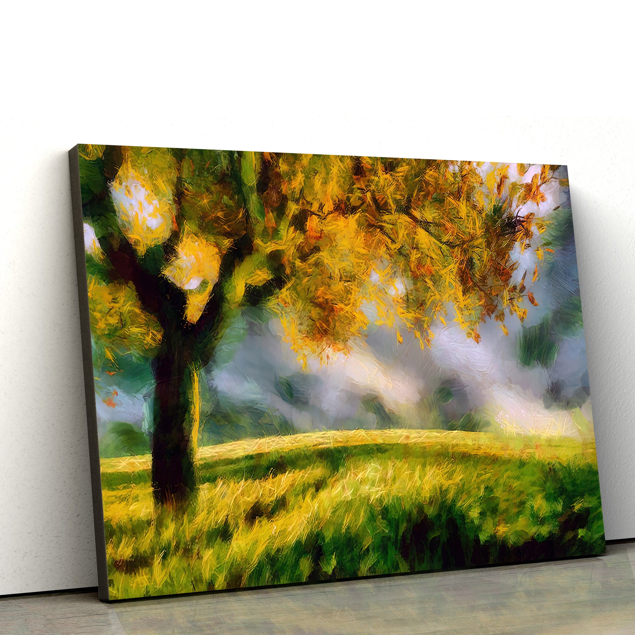 Tree Nature Painting Canvas Wall Art – Canvas Wall Decor – Home Decor Living Room