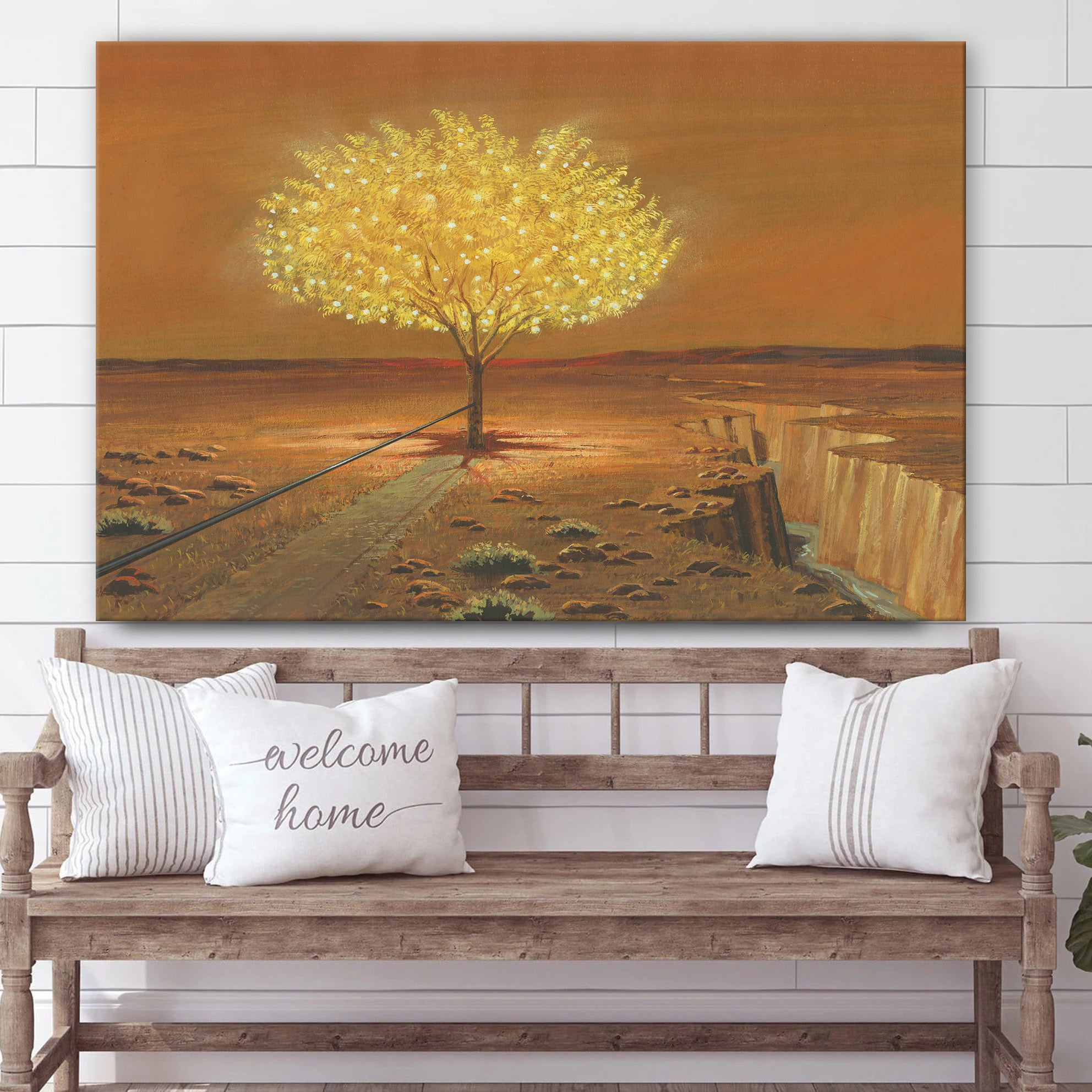 Tree Of Life And Rod Of Iron Canvas Wall Art – Christian Canvas Pictures – Religious Canvas Wall Art