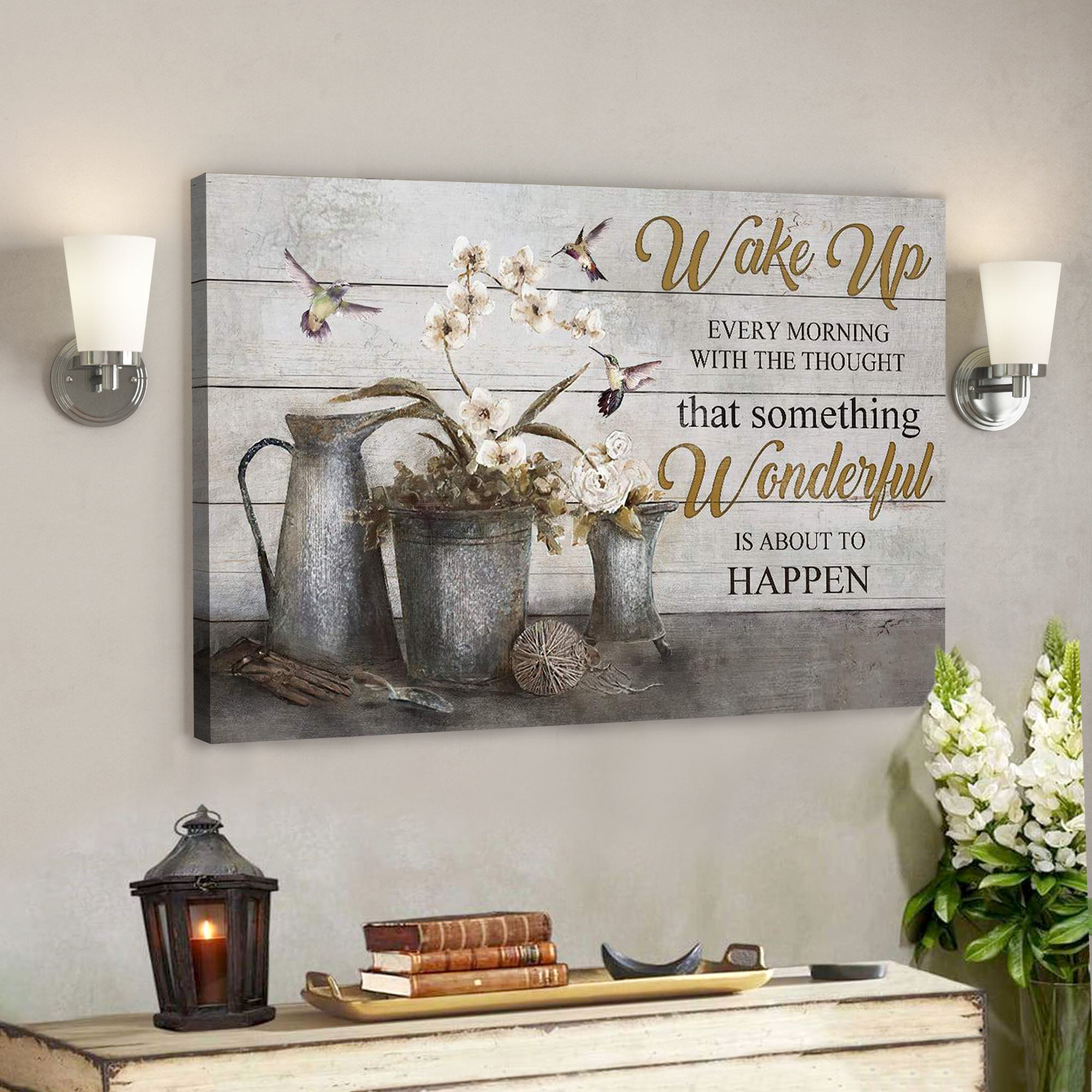 Wake Up Every Morning With The Thought That Something Wonderful Is About To Happen – Bible Verse Canvas – Scripture Canvas Wall Art