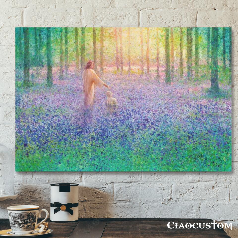 Walk With Me Original – Jesus Painting – Jesus Poster – Jesus Canvas – Christian Canvas Wall Art – Christian Gift