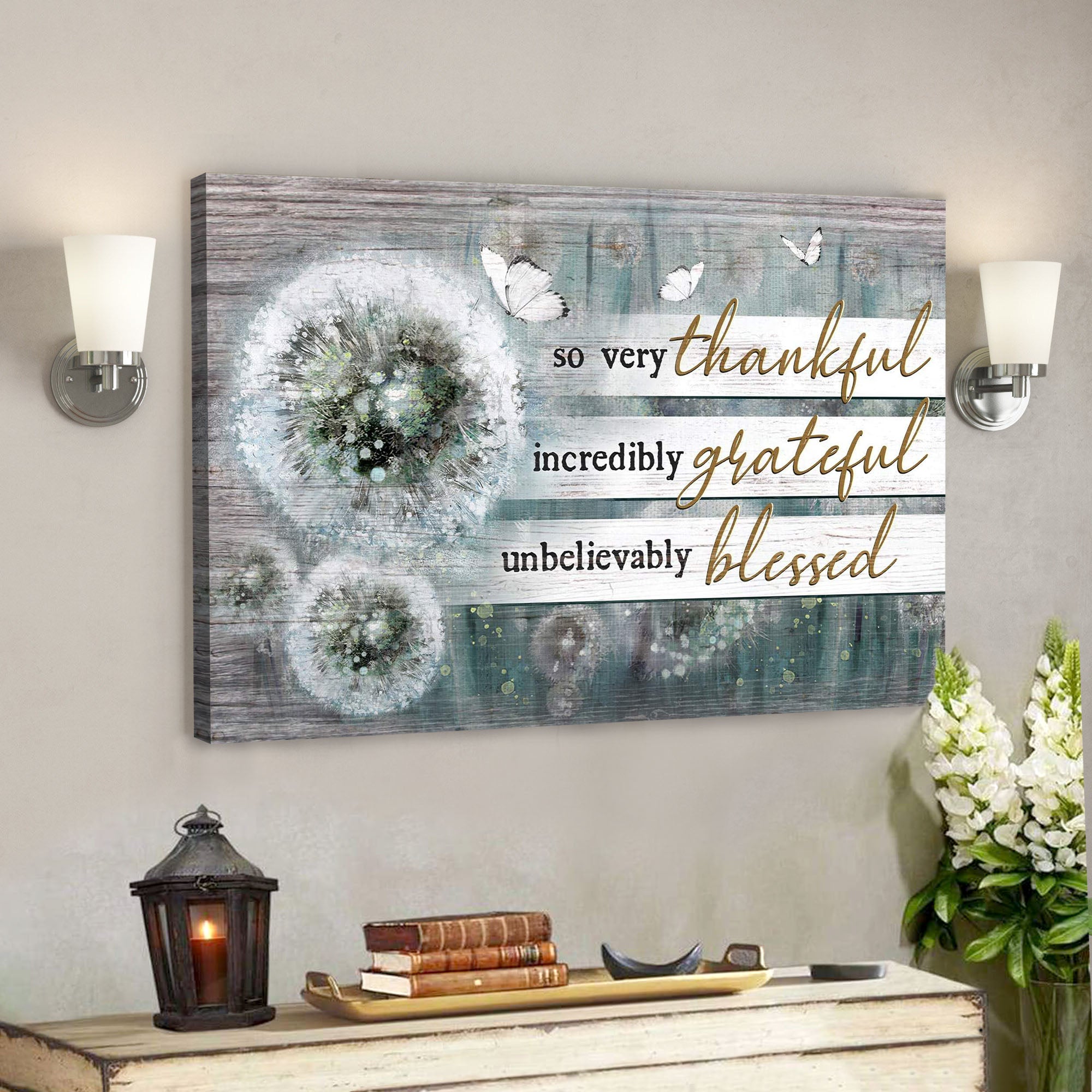 Flower – Just Breathe – Bible Verse Canvas – Scripture Canvas Wall Art