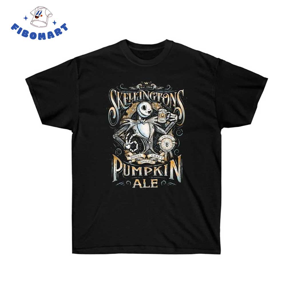 Jack Skellingtons Raises A Royal Craft Spiced Pumpkin Ale Beer Mug Halloween 2D Shirt 1