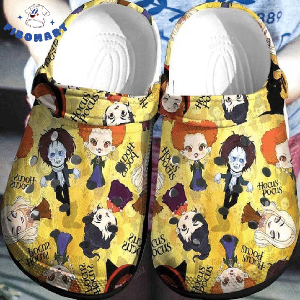 Chibi Hocus Pocus Sanderson Sister And Billy Butcherson Halloween Crocs 1