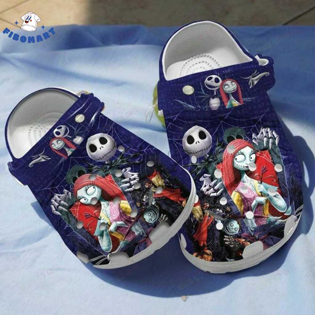 Jack And Sally Sprider Web Halloween Crocs Zero Lock Shock And Barrel 1