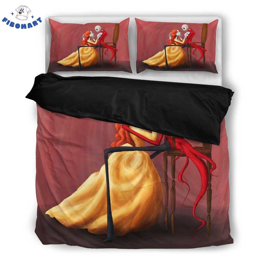 Romantic Prince And Princess Love Jack and Sally Bedding Set 1