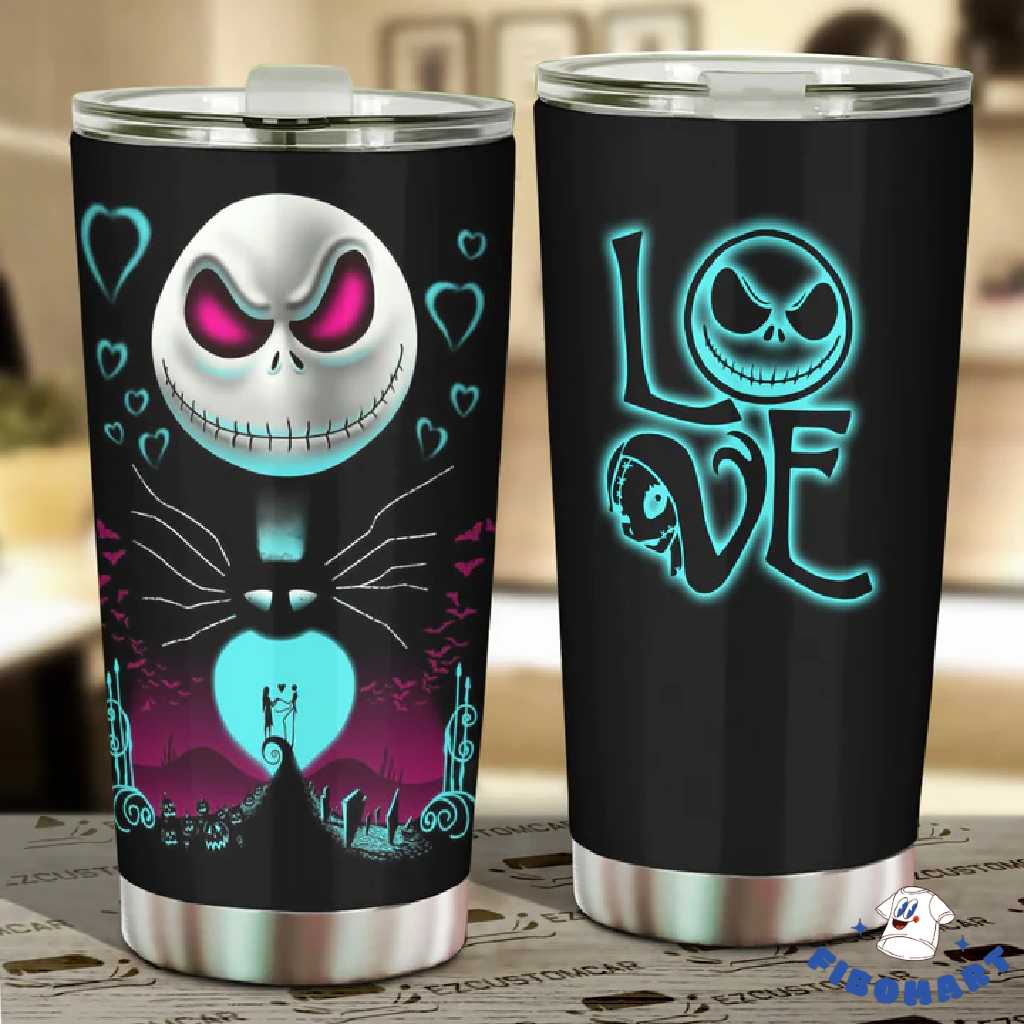 The Love Jack And Sally The Nightmare Before Christmas Tumbler 1
