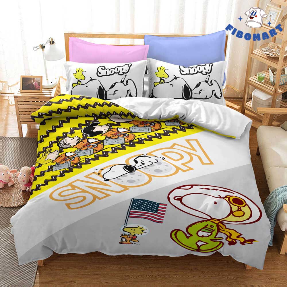 Astronaut Snoopy Woodstock Bedding Set