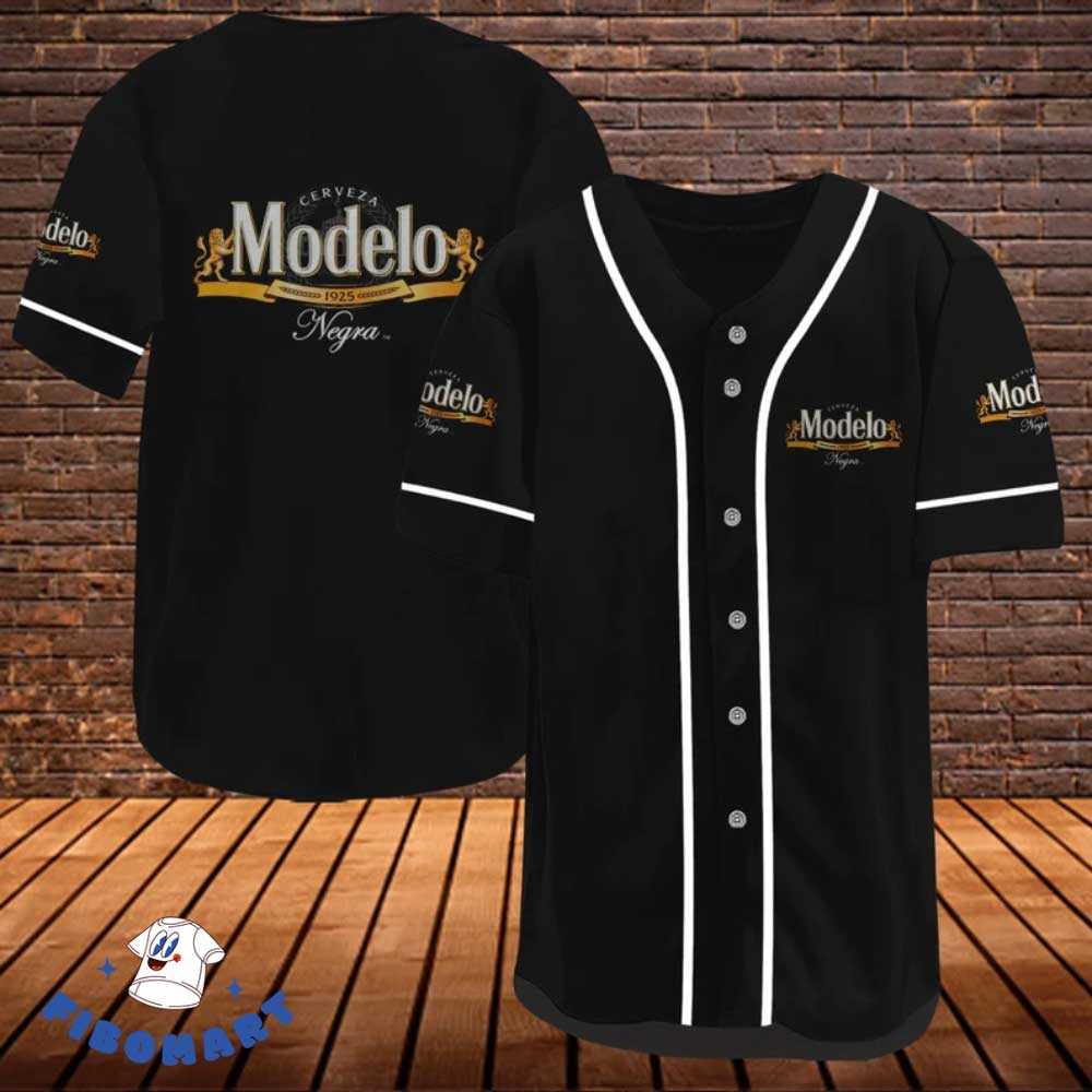 Black Modelo Negra Baseball Jersey