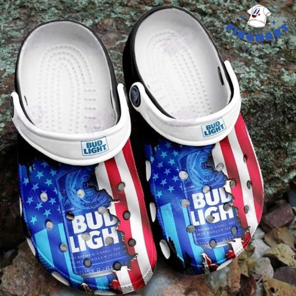Bud Light Can Mix American Flag Crocs