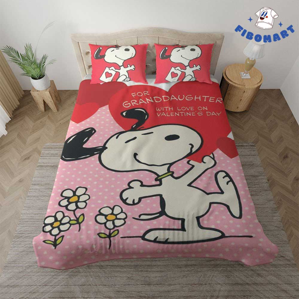 For Snoopy With Love On Valentine's Day Bedding Set