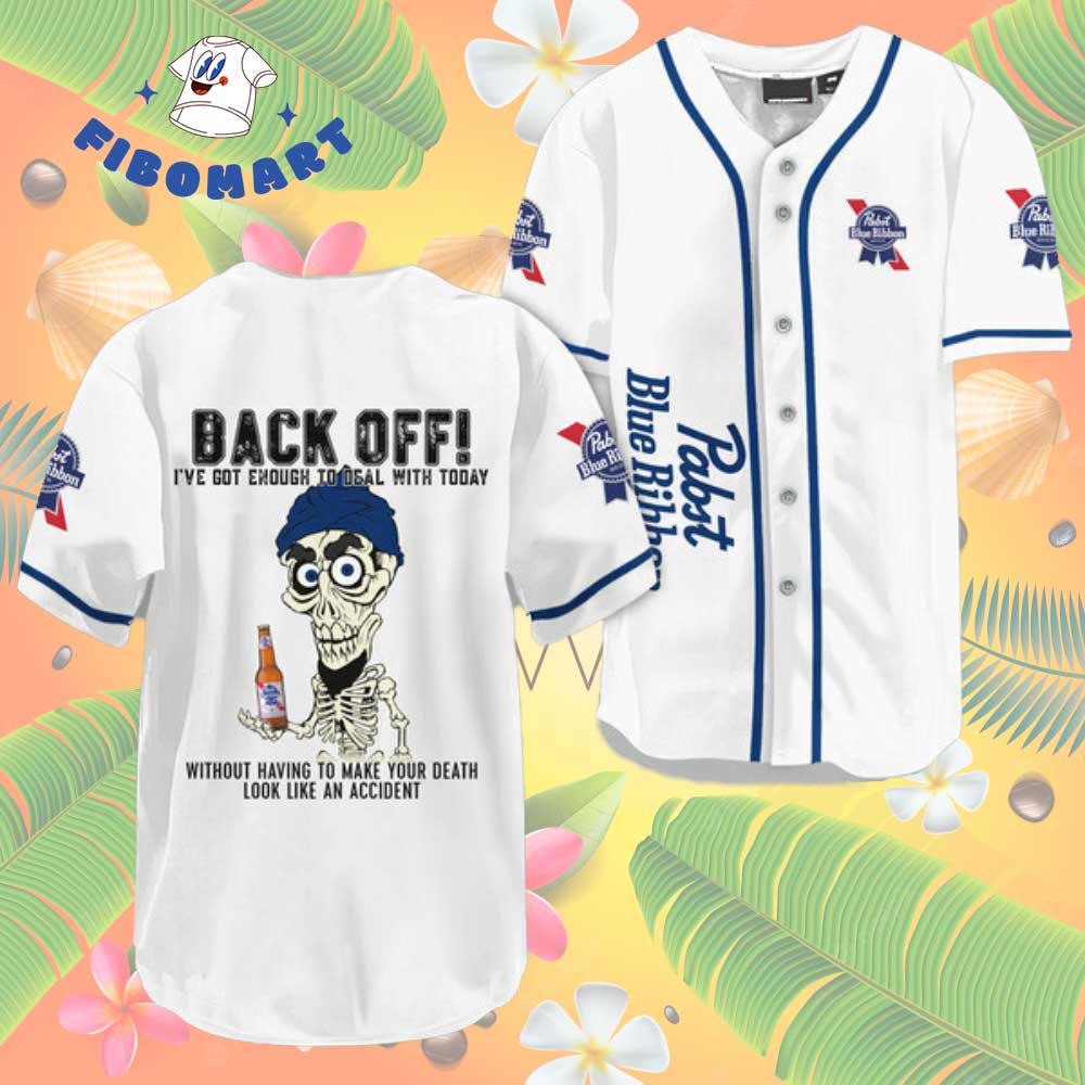Back Off Achmed Pabst Blue Ribbon Baseball Jersey