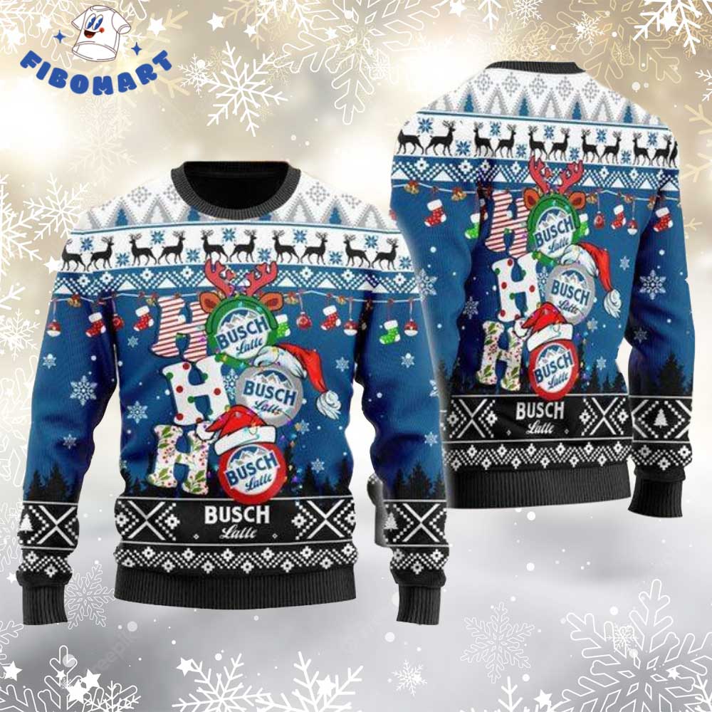 Busch Latte Ho Ho Ho Ugly Christmas Sweater