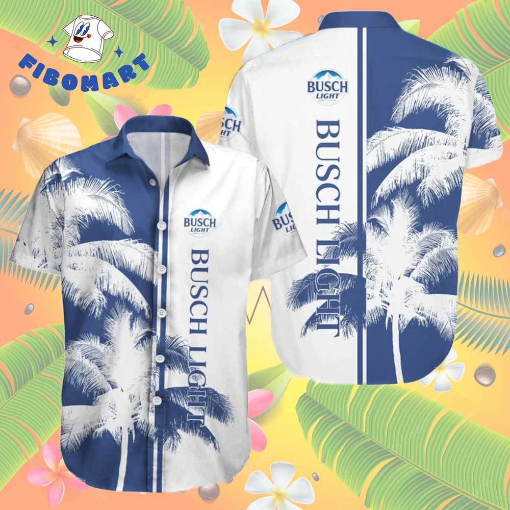 Busch Light Palm Tree Hawaiian Shirt