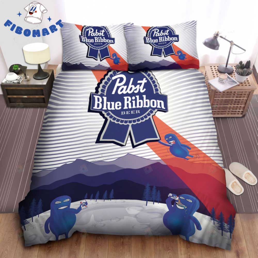 Drunken Aliens Pabst Blue Ribbon Bedding Set