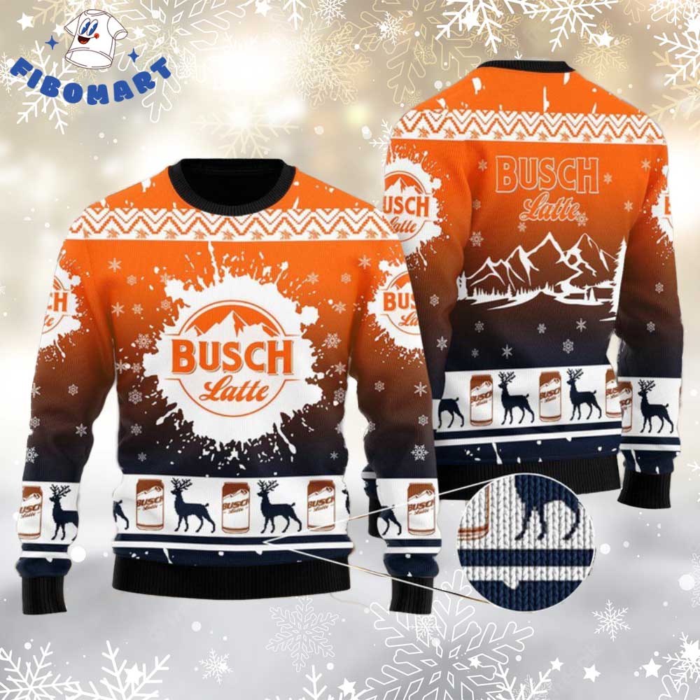 Reindeer Busch Latte Ugly Christmas Sweater