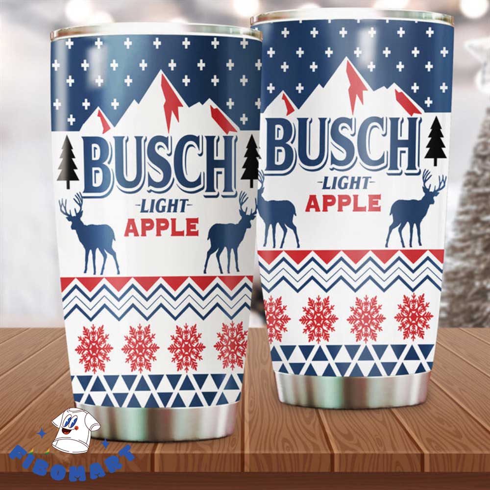 Reindeer Busch Light Apple Beer Tumbler