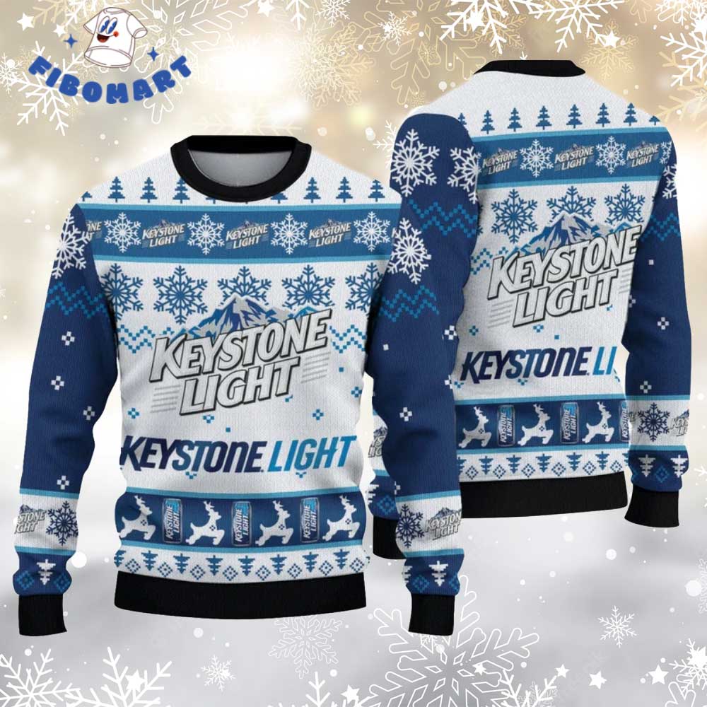 Snowflake Keystone Light Ugly Christmas Sweater