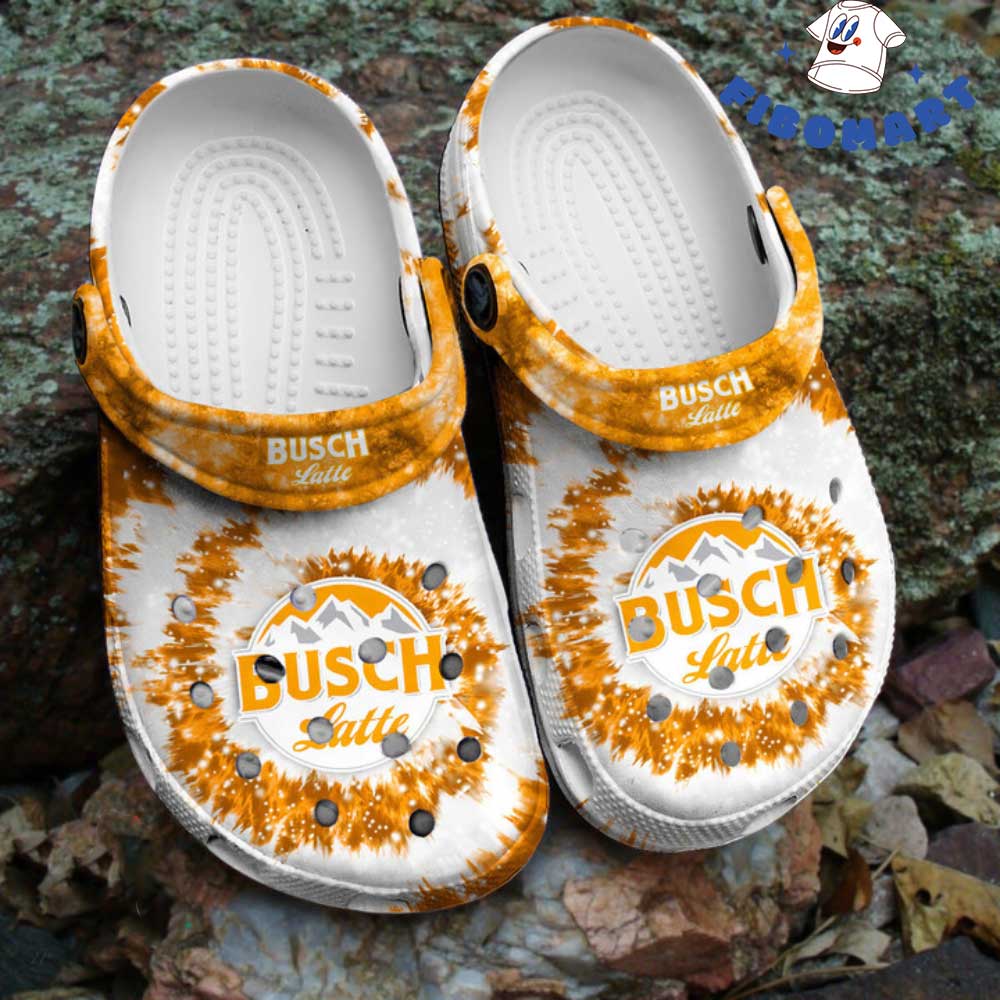 Tie Dye Busch Latte Crocs