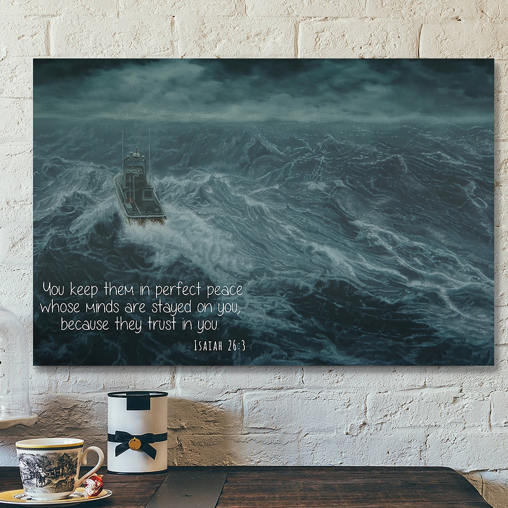 You Keep Them In Perfect Peace Whose Minds Are Stayed On You 2 – Jesus Lion Painting – Jesus Canvas – Wall Art – Scripture Canvas